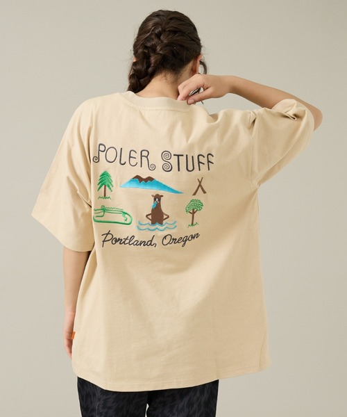 POLeR(ポーラー)の「【POLeR/ポーラー】TOURIST T shirt / スーベニア / Tシャツ / 261MCV052 / ユニセックス(Tシャツ/カットソー・メンズ・ホワイト/ベージュ・L/M)」の2枚目の写真