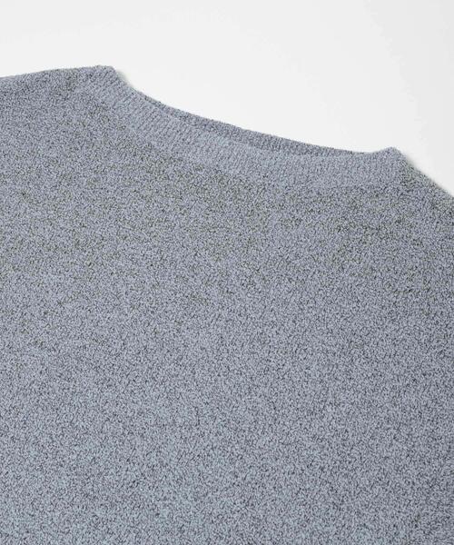 URBAN RESEARCH DOORS（アーバンリサーチドアーズ）の「メランジブークレショートKNIT｜ショート丈/ニット/春ニット/大人カジュアル（ニット/セーター・レディース・ベージュ/ブルー/ブラック系その他・FREE）」の11枚目の写真