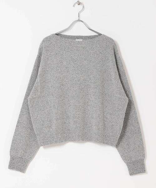 URBAN RESEARCH DOORS（アーバンリサーチドアーズ）の「メランジブークレショートKNIT｜ショート丈/ニット/春ニット/大人カジュアル（ニット/セーター・レディース・ベージュ/ブルー/ブラック系その他・FREE）」の5枚目の写真