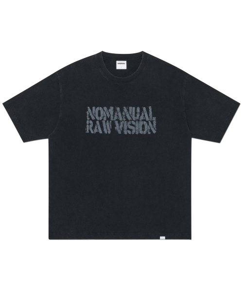 NOMANUAL(NOMANUAL)の「RAWMARK T-SHIRT - WASHED BLACK(Tシャツ/カットソー・レディース・その他・MEDIUM/LARGE/X-LARGE/SMALL)」の1枚目の写真