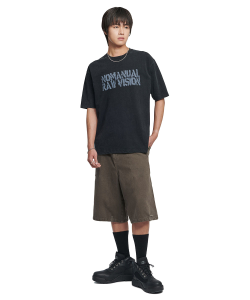 NOMANUAL(NOMANUAL)の「RAWMARK T-SHIRT - WASHED BLACK(Tシャツ/カットソー・レディース・その他・MEDIUM/LARGE/X-LARGE/SMALL)」の3枚目の写真
