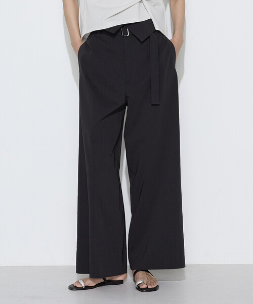 K.T KIYOKO TAKASE（キヨコタカセ）の「リネン／トリアセテート ハイウエストパンツ（その他パンツ・レディース・チャコール/キナリ/ブラウン・9号）」の15枚目の写真