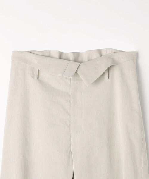 K.T KIYOKO TAKASE（キヨコタカセ）の「リネン／トリアセテート ハイウエストパンツ（その他パンツ・レディース・チャコール/キナリ/ブラウン・9号）」の5枚目の写真