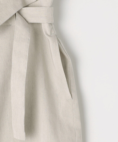 K.T KIYOKO TAKASE（キヨコタカセ）の「リネン／トリアセテート ハイウエストパンツ（その他パンツ・レディース・チャコール/キナリ/ブラウン・9号）」の7枚目の写真