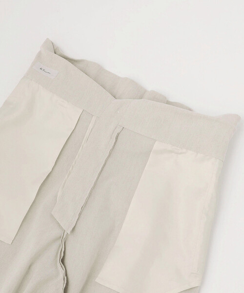 K.T KIYOKO TAKASE（キヨコタカセ）の「リネン／トリアセテート ハイウエストパンツ（その他パンツ・レディース・チャコール/キナリ/ブラウン・9号）」の10枚目の写真