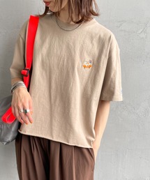 The Endless Summer（エンドレスサマー）の「[THE ENDLESS SUMMER エンドレスサマー] 別注 ショート丈 BUHIワンポイントロゴ刺繍Tシャツ（Tシャツ/カットソー）」