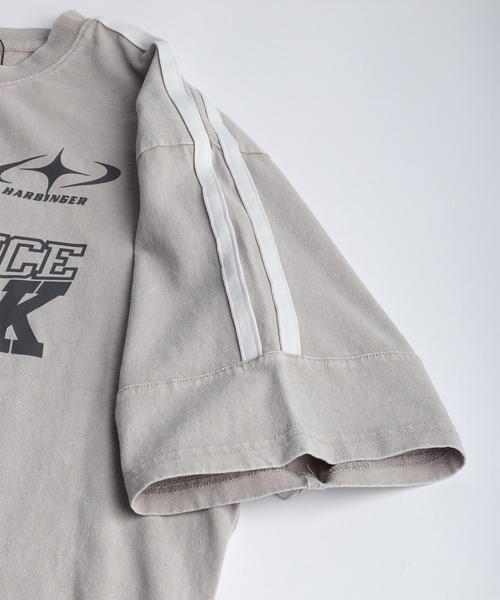 WESTSEA（ウエストシー）の「ピグメント加工 サッカーゲームシャツ 半袖T ライン入り オーバーサイズ（Tシャツ/カットソー・メンズ・ブラック/ブラウン/グレー・M/L）」の17枚目の写真
