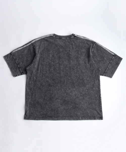 WESTSEA（ウエストシー）の「ピグメント加工 サッカーゲームシャツ 半袖T ライン入り オーバーサイズ（Tシャツ/カットソー・メンズ・ブラック/ブラウン/グレー・M/L）」の11枚目の写真