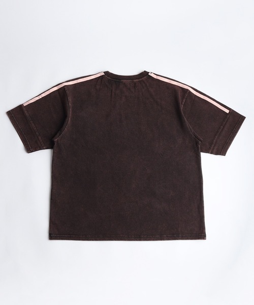 WESTSEA（ウエストシー）の「ピグメント加工 サッカーゲームシャツ 半袖T ライン入り オーバーサイズ（Tシャツ/カットソー・メンズ・ブラック/ブラウン/グレー・M/L）」の19枚目の写真