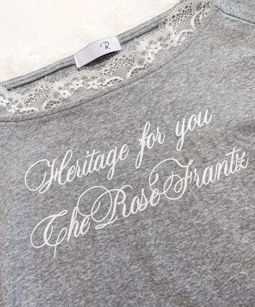 Riff（リフ）の「2点セット オフショルレースロゴトップス レースチョーカー付き（Tシャツ/カットソー・レディース・アイボリー/グレー・FREE）」の7枚目の写真