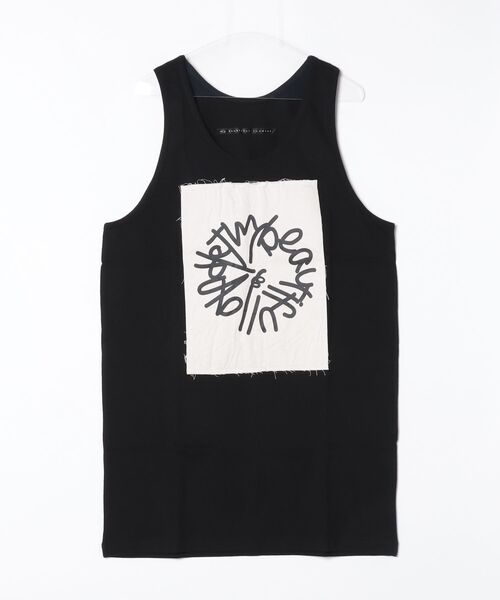 my beautiful landlet（マイビューティフルランドレット）の「【my beautiful landlet】 USA COTTON BIG TANK TOP - print（タンクトップ・メンズ・ブラック/ホワイト/グレー/チャコールグレー・FREE）」の2枚目の写真