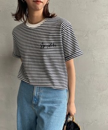 GYMPHLEX（ジムフレックス）の「[GYMPHLEX/ジムフレックス] コットンジャージー ワンポイントロゴ刺繍Tシャツ（Tシャツ/カットソー）」