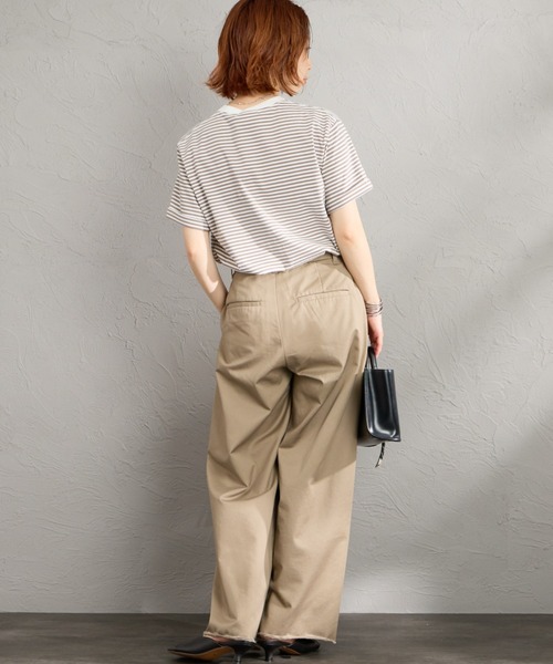 GYMPHLEX（ジムフレックス）の「[GYMPHLEX/ジムフレックス] コットンジャージー ワンポイントロゴ刺繍Tシャツ（Tシャツ/カットソー・レディース・ライトブラウン/ブラック/ブルー/チャコールグレー/ホワイト系/ホワイト・L/14/M）」の19枚目の写真