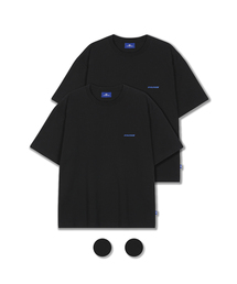 DOLPHIN WAVE APPAREL（ドルフィンウェーブアパレル）の「[2PACK] ドルフィン刺繍ロゴ半袖Tシャツ2パック（Tシャツ/カットソー）」