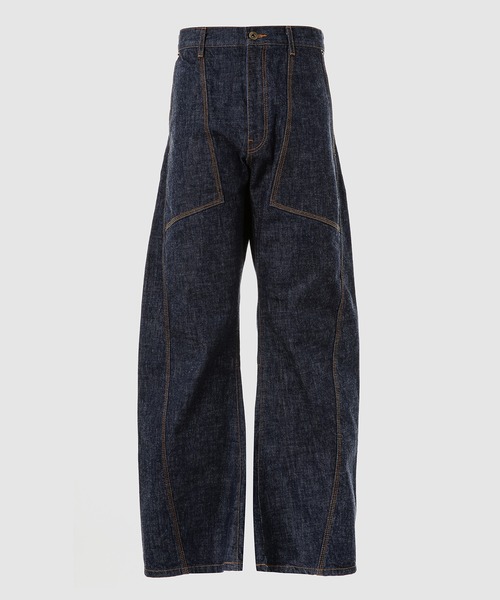 KHOKI（コッキ）の「3D cutting denim pants（デニムパンツ・メンズ・ブラック/インディゴブルー・2）」の2枚目の写真