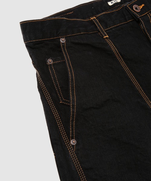 KHOKI（コッキ）の「3D cutting denim pants（デニムパンツ・メンズ・ブラック/インディゴブルー・2）」の4枚目の写真
