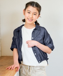 ikka | 【親子コーデ】 裾シャーリングシャツ (110cm~160cm)(シャツ/ブラウス)