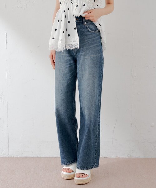 Chico(チコ)の「2wayストレートデニム(デニムパンツ・レディース・ブルー系その他/ブルー・SMALL/MEDIUM)」の1枚目の写真