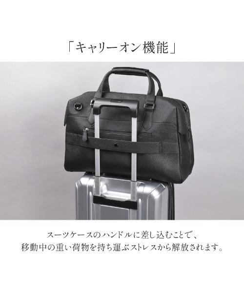 LASIEM(ラシエム)の「ビジネスバッグ メンズ 本革 大容量 ボストンバッグ ブリーフケース トートバッグ レザー メンズバッグ レディース 出張 革 ビジネス 仕事 バッグ 通勤 ノートPC ノートパソコン パソコン ブランド 牛革 おしゃれ オシャレ シンプル 大人(ボストンバッグ・メンズ・ブラック/アッシュ・FREE)」の17枚目の写真