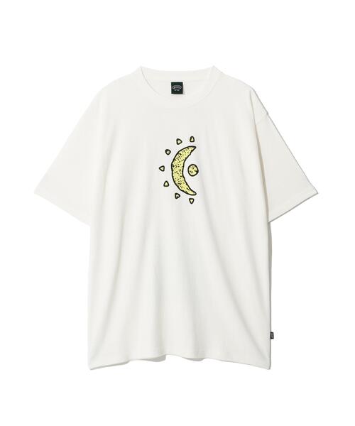 MANASTASH（マナスタッシュ）の「MANASTASH/マナスタッシュ HEMP TEE MOON（Tシャツ/カットソー・メンズ・ホワイト/ブラック/ラベンダー・L/S/M/XL）」の4枚目の写真