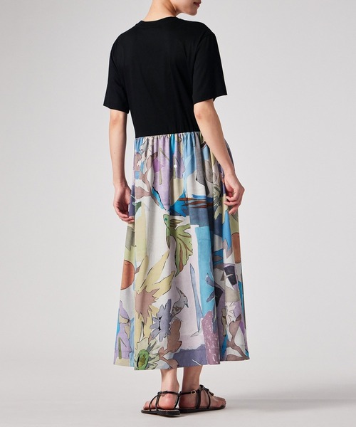Paul Smith（ポールスミス）の「ウィメンズ "River Collage" コンビネーション ワンピース / 165057 DR146（ワンピース・レディース・グレイッシュブルー・40）」の4枚目の写真