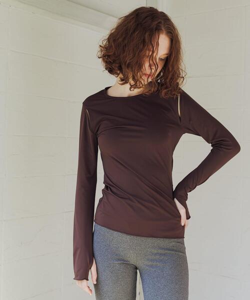 URBAN RESEARCH(アーバンリサーチ)の「『UVカット』Swim URBAN RESEARCH スイム カットアウトプルオーバー(水着・レディース・ネイビー/ブラウン・FREE)」の6枚目の写真