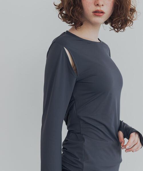 URBAN RESEARCH(アーバンリサーチ)の「『UVカット』Swim URBAN RESEARCH スイム カットアウトプルオーバー(水着・レディース・ネイビー/ブラウン・FREE)」の13枚目の写真