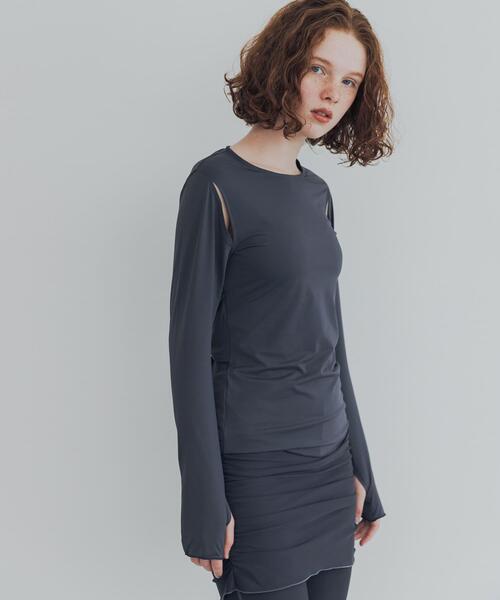 URBAN RESEARCH(アーバンリサーチ)の「『UVカット』Swim URBAN RESEARCH スイム カットアウトプルオーバー(水着・レディース・ネイビー/ブラウン・FREE)」の14枚目の写真