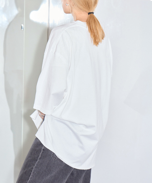 CITYSHOP(シティーショップ)の「《追加》KEY NECK Tシャツ(Tシャツ/カットソー・レディース・ブラック/ホワイト・FREE)」の11枚目の写真