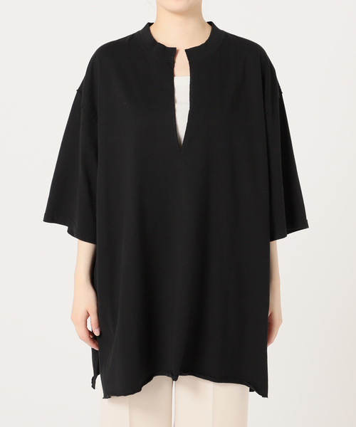 CITYSHOP(シティーショップ)の「《追加》KEY NECK Tシャツ(Tシャツ/カットソー・レディース・ブラック/ホワイト・FREE)」の15枚目の写真