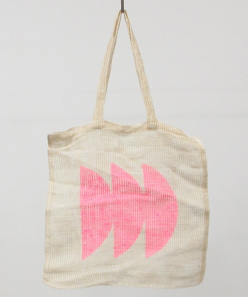 EARTH MADE（アースメイド）の「JUTE PRINT TOTE（トートバッグ・レディース・ピンク/ブルー/ブラック/イエロー・FREE）」の4枚目の写真