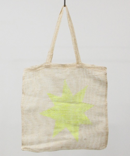 EARTH MADE（アースメイド）の「JUTE PRINT TOTE（トートバッグ・レディース・ピンク/ブルー/ブラック/イエロー・FREE）」の3枚目の写真