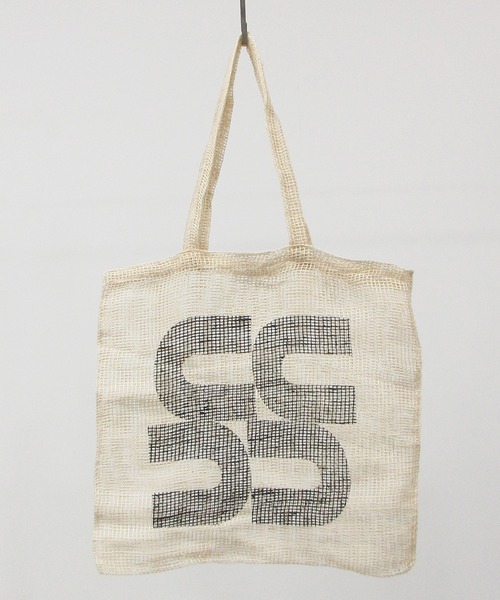 EARTH MADE（アースメイド）の「JUTE PRINT TOTE（トートバッグ・レディース・ピンク/ブルー/ブラック/イエロー・FREE）」の2枚目の写真