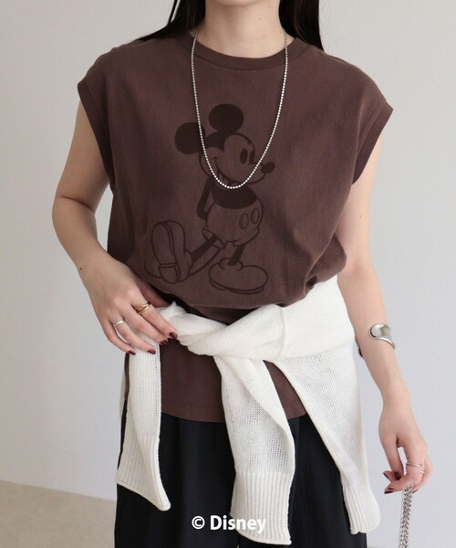 fredy emue(フレディエミュ)の「【GOOD ROCK SPEED】MICKEYノースリーブTシャツ(Tシャツ/カットソー・レディース・チャコールグレー/ネイビー/ブラウン・38)」の1枚目の写真