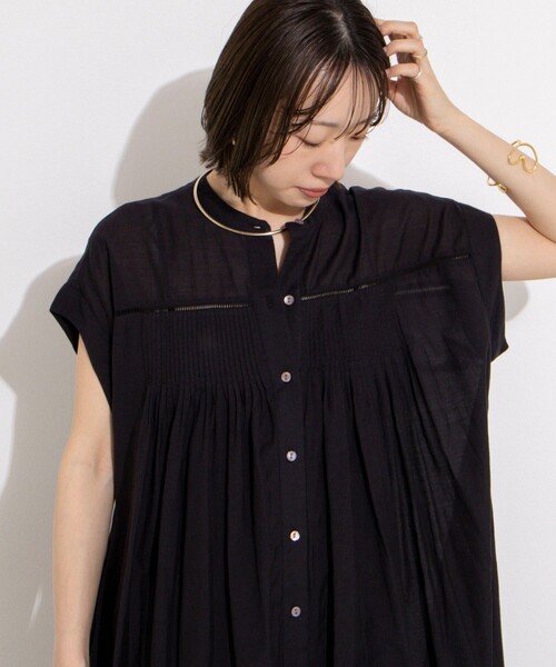 NOLLEY’S(ノーリーズ)の「ウォッシャブル前ボタンタックギャザーワンピース(ワンピース・レディース・ブラック/ブラウン/レッド・38)」の20枚目の写真