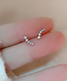 YU-KA:カーブライン ミニビジューピアス Curved Line Mini Bijou Earrings