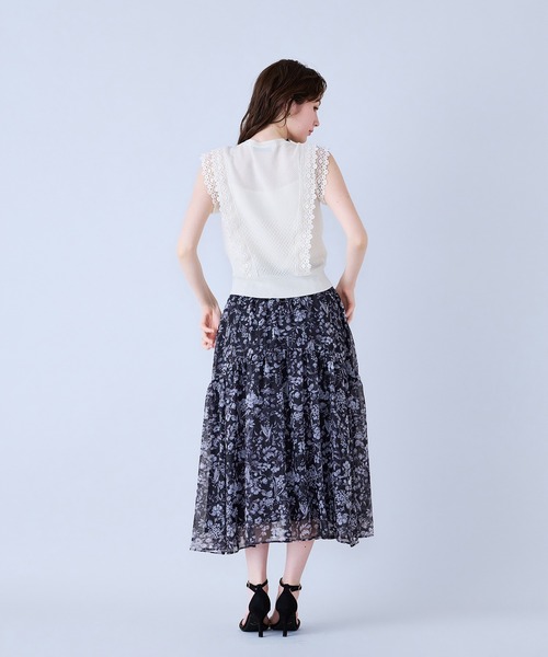 Audie a Muses(オーディアミューズ)の「レースフリルスリーブニットプルオーバー(ニット/セーター・レディース・ブラウン/レッド/オフホワイト・38/42)」の10枚目の写真