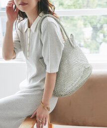 【バグマティ】メタリッククロシェトートバッグ