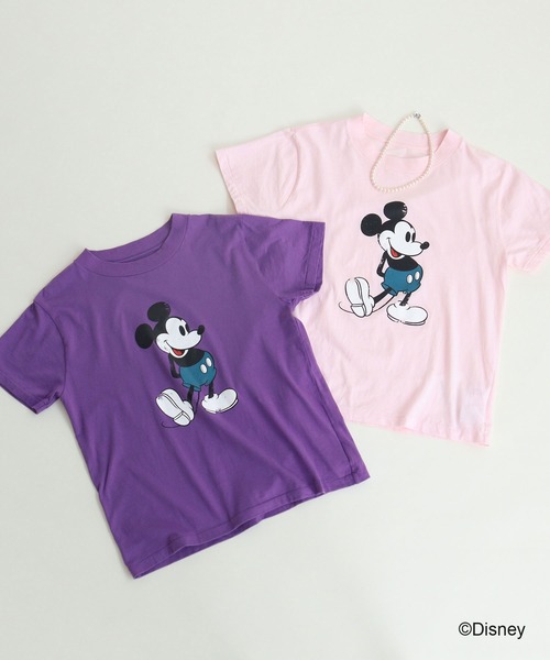 CHILD WOMAN(チャイルドウーマン)の「ミッキーマウス/プリントTシャツ(Tシャツ/カットソー・レディース・ピンク/イエロー/グレー/パープル/ブルー・FREE)」の5枚目の写真