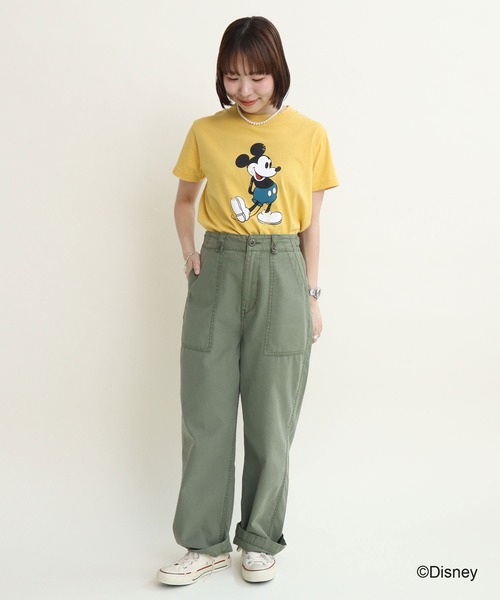 CHILD WOMAN(チャイルドウーマン)の「ミッキーマウス/プリントTシャツ(Tシャツ/カットソー・レディース・ピンク/イエロー/グレー/パープル/ブルー・FREE)」の20枚目の写真