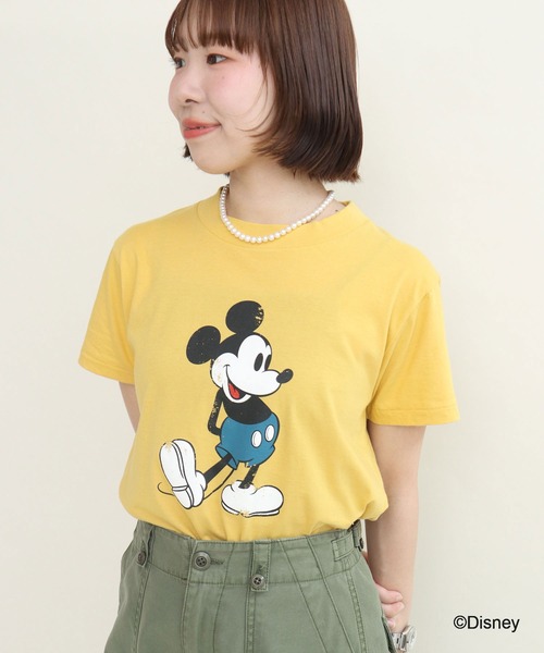CHILD WOMAN(チャイルドウーマン)の「ミッキーマウス/プリントTシャツ(Tシャツ/カットソー・レディース・ピンク/イエロー/グレー/パープル/ブルー・FREE)」の17枚目の写真