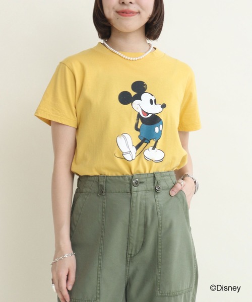 CHILD WOMAN(チャイルドウーマン)の「ミッキーマウス/プリントTシャツ(Tシャツ/カットソー・レディース・ピンク/イエロー/グレー/パープル/ブルー・FREE)」の16枚目の写真