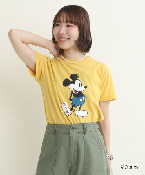 CHILD WOMAN(チャイルドウーマン)の「ミッキーマウス/プリントTシャツ(Tシャツ/カットソー・レディース・ピンク/イエロー/グレー/パープル/ブルー・FREE)」の14枚目の写真
