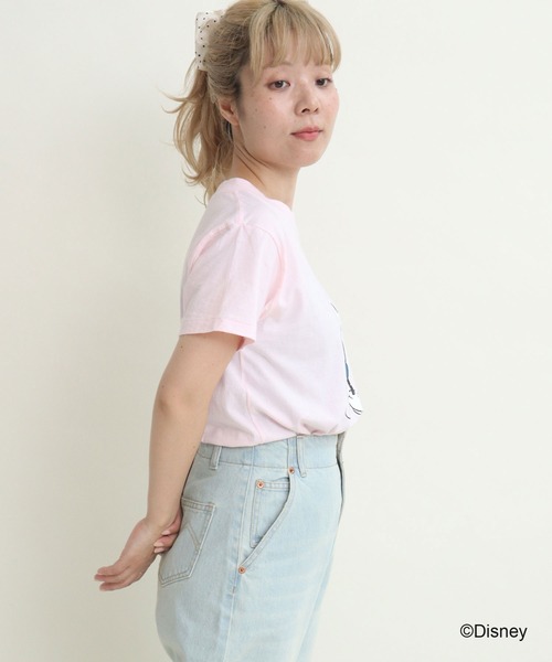 CHILD WOMAN(チャイルドウーマン)の「ミッキーマウス/プリントTシャツ(Tシャツ/カットソー・レディース・ピンク/イエロー/グレー/パープル/ブルー・FREE)」の9枚目の写真