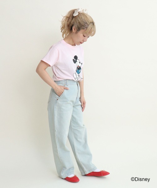 CHILD WOMAN(チャイルドウーマン)の「ミッキーマウス/プリントTシャツ(Tシャツ/カットソー・レディース・ピンク/イエロー/グレー/パープル/ブルー・FREE)」の11枚目の写真