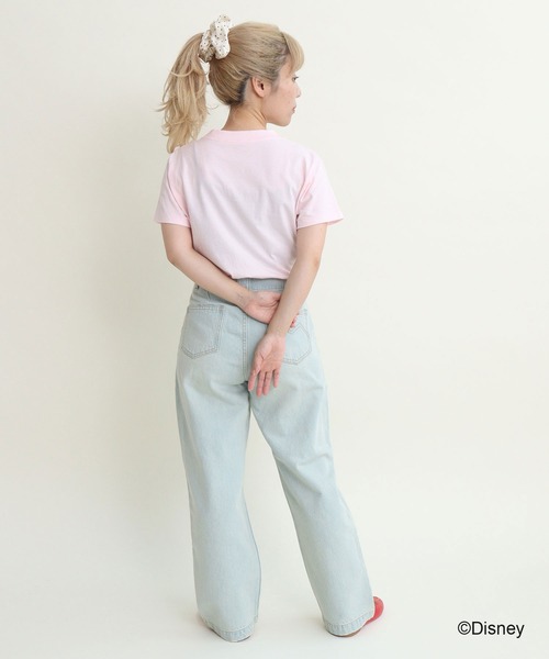 CHILD WOMAN(チャイルドウーマン)の「ミッキーマウス/プリントTシャツ(Tシャツ/カットソー・レディース・ピンク/イエロー/グレー/パープル/ブルー・FREE)」の12枚目の写真