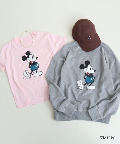 CHILD WOMAN(チャイルドウーマン)の「ミッキーマウス/プリントTシャツ(Tシャツ/カットソー・レディース・ピンク/イエロー/グレー/パープル/ブルー・FREE)」の13枚目の写真