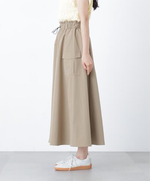 N.(N. Natural Beauty Basic)(エヌエヌナチュラルビューティーベーシック)の「ワークディテールフレアスカート(スカート・レディース・ベージュ/ダークブラウン・MEDIUM/P/S)」の11枚目の写真
