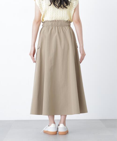 N.(N. Natural Beauty Basic)(エヌエヌナチュラルビューティーベーシック)の「ワークディテールフレアスカート(スカート・レディース・ベージュ/ダークブラウン・MEDIUM/P/S)」の12枚目の写真