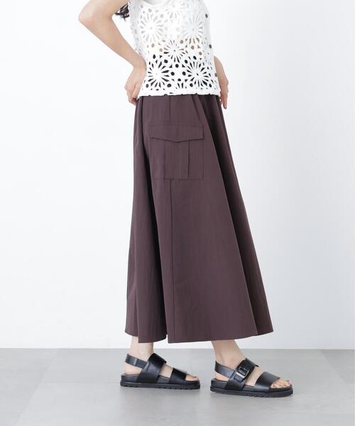N.(N. Natural Beauty Basic)(エヌエヌナチュラルビューティーベーシック)の「ワークディテールフレアスカート(スカート・レディース・ベージュ/ダークブラウン・MEDIUM/P/S)」の21枚目の写真
